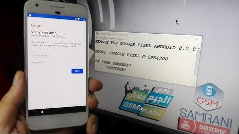 REMOVE FRP GOOGLE PIXEL  G-2PW4200 ANDROID 8.0.0