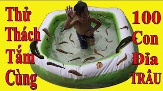 Thử Thách Tắm Cùng 100 Con Đỉa Trâu Thưởng Cho Cu Đen Sẽ Ntn - Tao Tên Méo