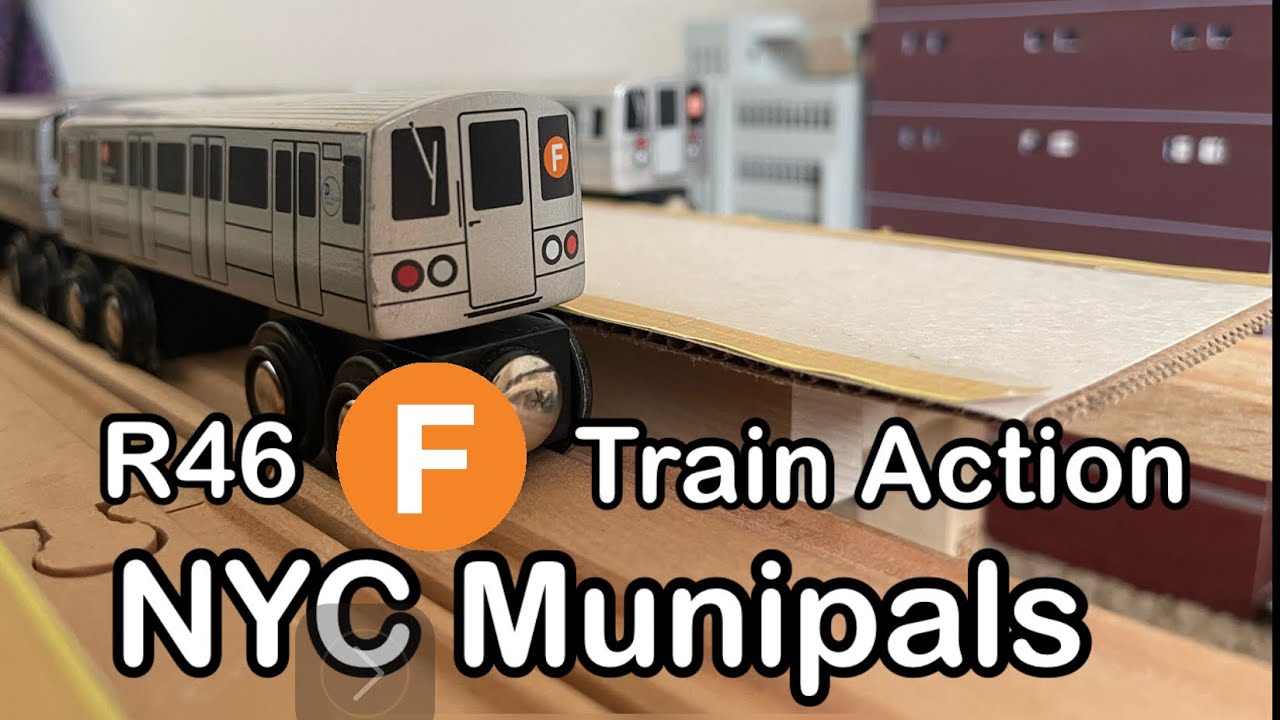 Paper Train R46 Munipals | R46 (F) Train Action - YouTube