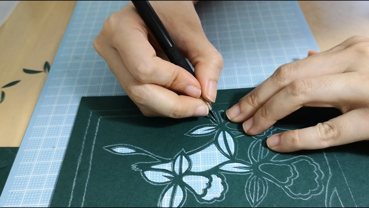 Bamboo Paper Tutorial Bamboo Orchid Layered Papercutting Tutorial by ERYN - YouTube
