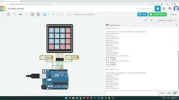 tinkercad keypad + pin change interrupt