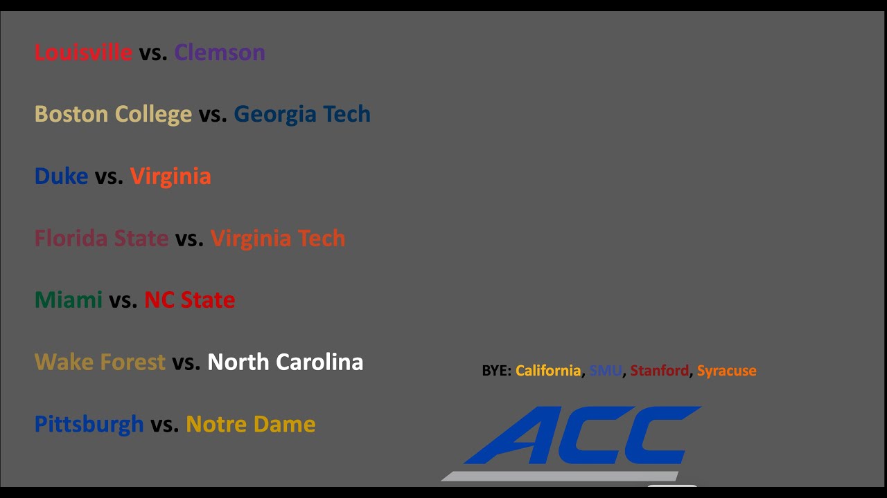 2025 ACC Football Week 11 Recap and Week 12 Predictions | Power Rankings