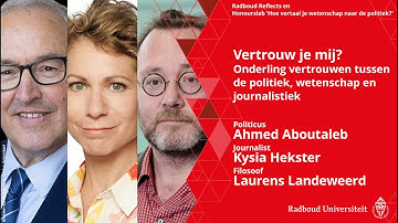 Vertrouw je mij? | Journalist Kysia Hekster en filosoof Laurens Landeweerd