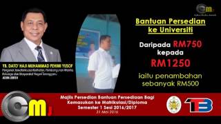 Bantuan Persediaan ke IPTA/IPTS Bantu Ringankan Beban Ibu Bapa
