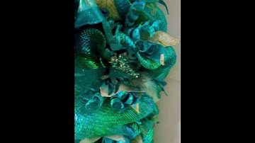 Peacock Swag,Peacock Wreath,Turquoise Wreath,Front Door Wreath,Peacock Lover’s,Mother’s Day Wreath