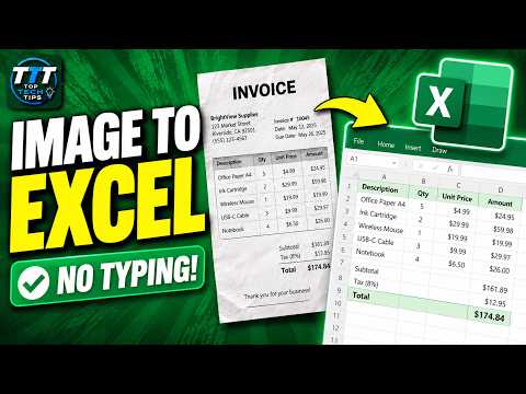 How to Convert an Image to Excel (Table or Receipt)