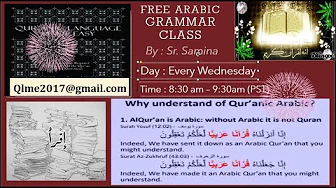 Free Arabic Grammar Class / QLME Quranic Arabic grammar class for free