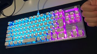 【asmr？】roccat vulcan TKL pro ホワイトを開封するだけの動画+静音リング開封 青軸との音比較 no talk unboxing ゲーミングキーボード 赤軸