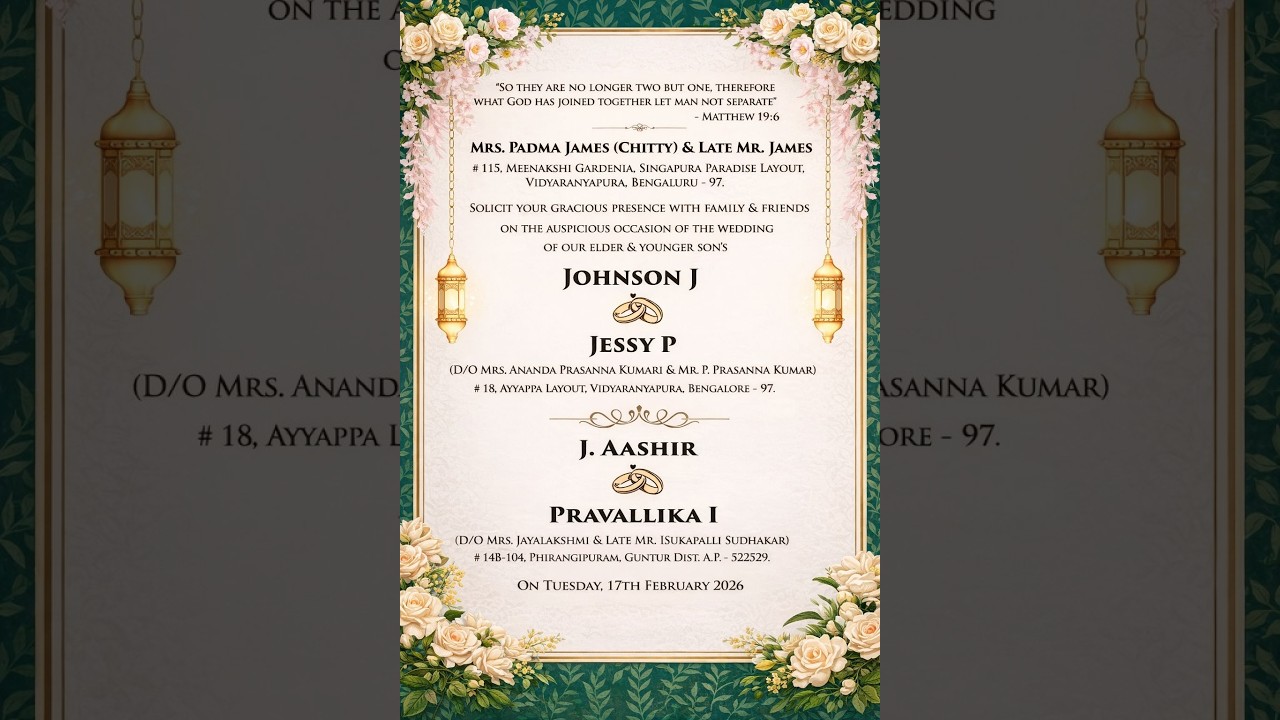 JOHNSON J  with  JESSY P  /  J. AASHIR  with  PRAVALLIKA I