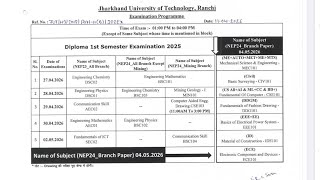 1st semester Examination date release diploma all Branch Mathematics by-Mithun sir is live