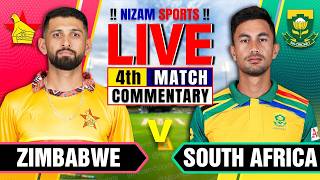 🔴Live: South Africa vs Zimbabwe | 4th Match | Live Cricket Score & Commentary