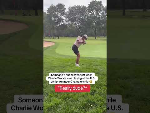 Charlie Woods, son of Tiger Woods, failed to reach match play after this hole (via trevor.keaton/IG)