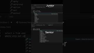 Junior vs Senior MySQL Developer #mysql #shorts