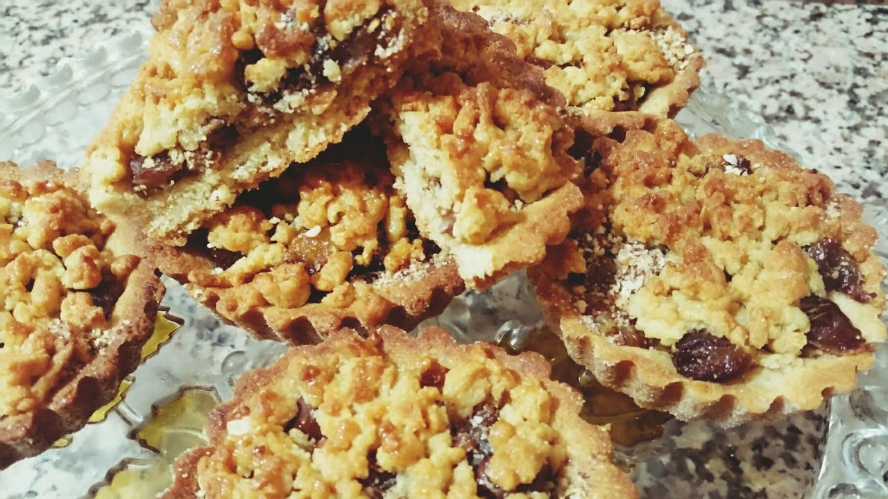 اروع ميني تارت  صحيين 100% بدقيق القمح والفواكه الجافة بدون سكر بدون زبدة اقتصاديين ضروري تجربوهم