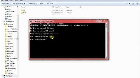 How to delete / create/rename a folder or directory using command prompt for windows 7,8,10