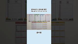 받아쓰기 도안, 급수표 도안 세트