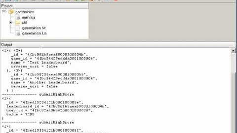 Gideros using the GameMinion RESTful service