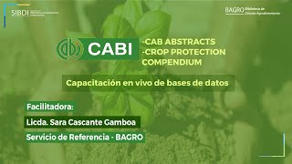 Capacitación sobre bases de datos del CABI