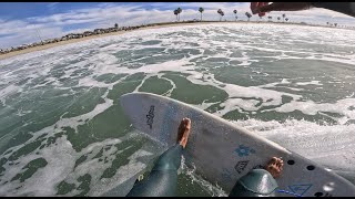 Surfing Fun West Coast Swell 01-07-23 (RAW POV)