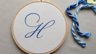 NAKIŞ HARF |  Nakışla H Harfi Yazılışı | How to Embroider Letters