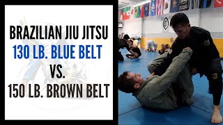 BJJ: 130 Lb. Blue Belt vs. 150 Lb. Brown Belt
