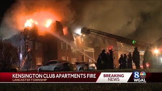 Huge fire rips through Lancaster Township apartment complex
