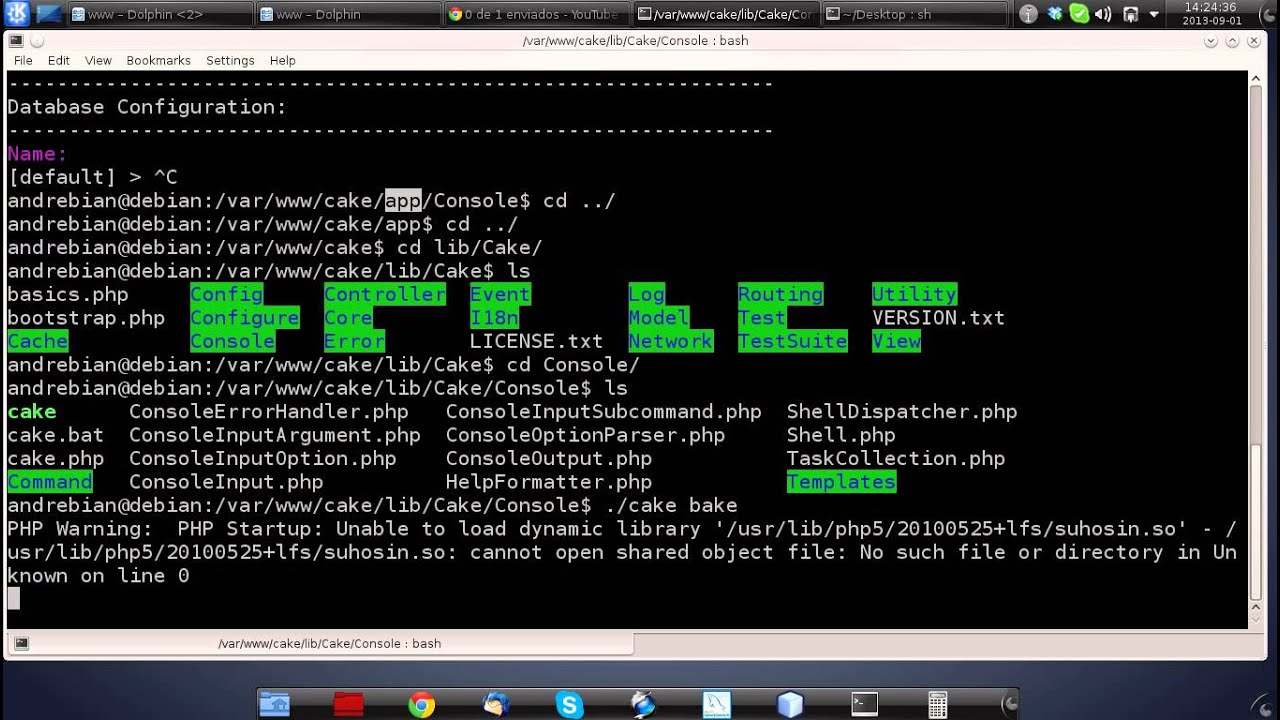 CakePHP Instalação - parte 2 - Instalando via shell - YouTube