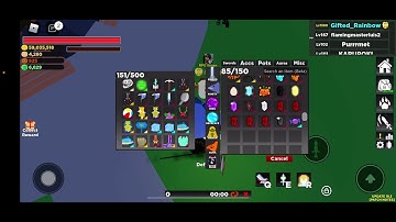 My inventory for rpg sim