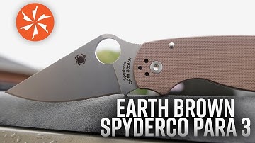 Spyderco Para 3 With Brown G10 Handles and S35VN Blade Available at KnifeCenter.com