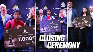 The amazing closing ceremony of the Menorca Chess Open 2026!