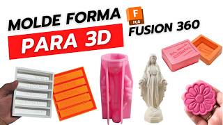 Aulas de moldes formas de silicone na impressora 3D fusion 360 mold formas para moldes de silicone