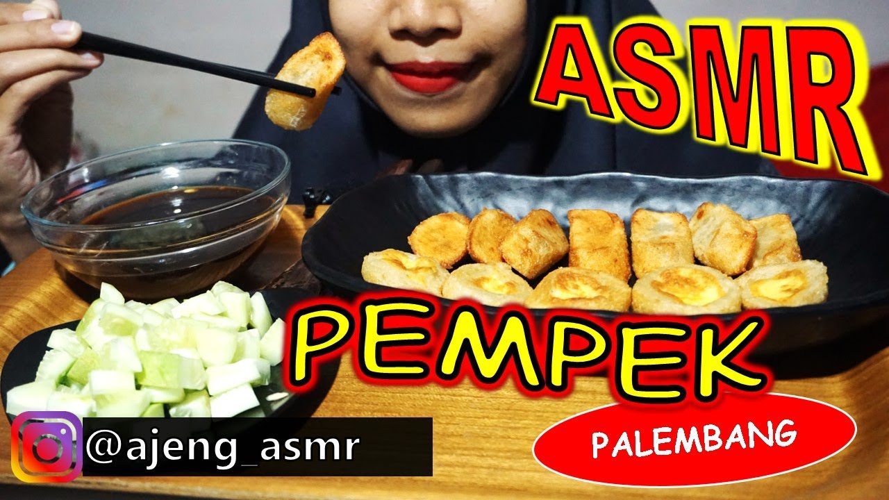 ASMR Makan Pempek Palembang Makanan Khas Indonesia, Indonesian Food