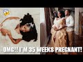 😱OMG!! I&#39;m 35 Weeks PREGNANT!!🤰🏾Updates |First Christmas in Our New Home VLOG🏡| Msnaturally Mary