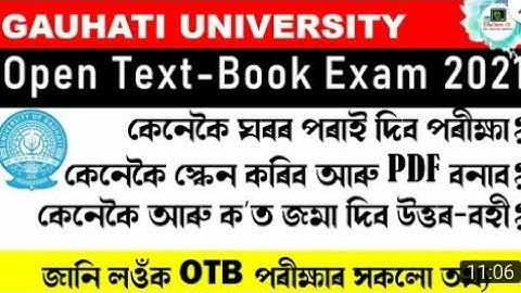 Guidelines for Online exam!! GU published guidelines!!  Open book Exam 2021!!Education help Assamese
