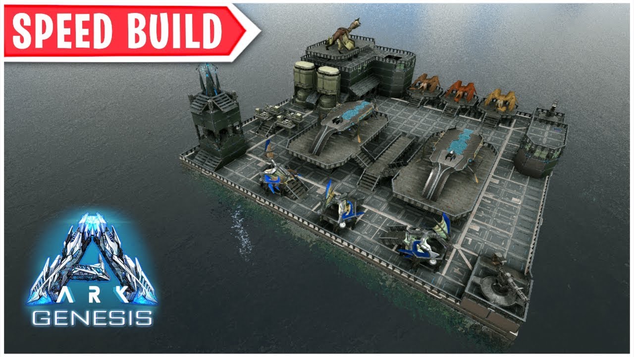 ark: genesis - landing pad ocean platform - speed build