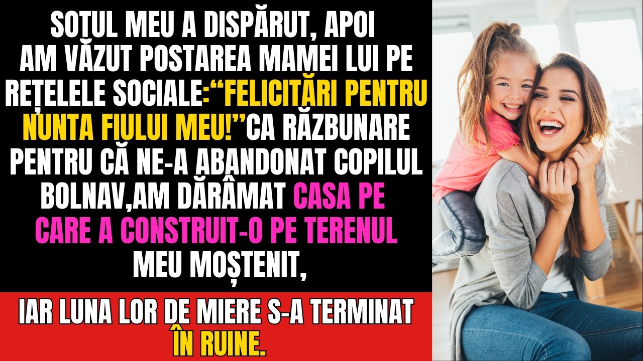Soțul meu a dispărut. Soacra a postat nunta. Mi-a abandonat copilul bolnav—i-am demolat casa.