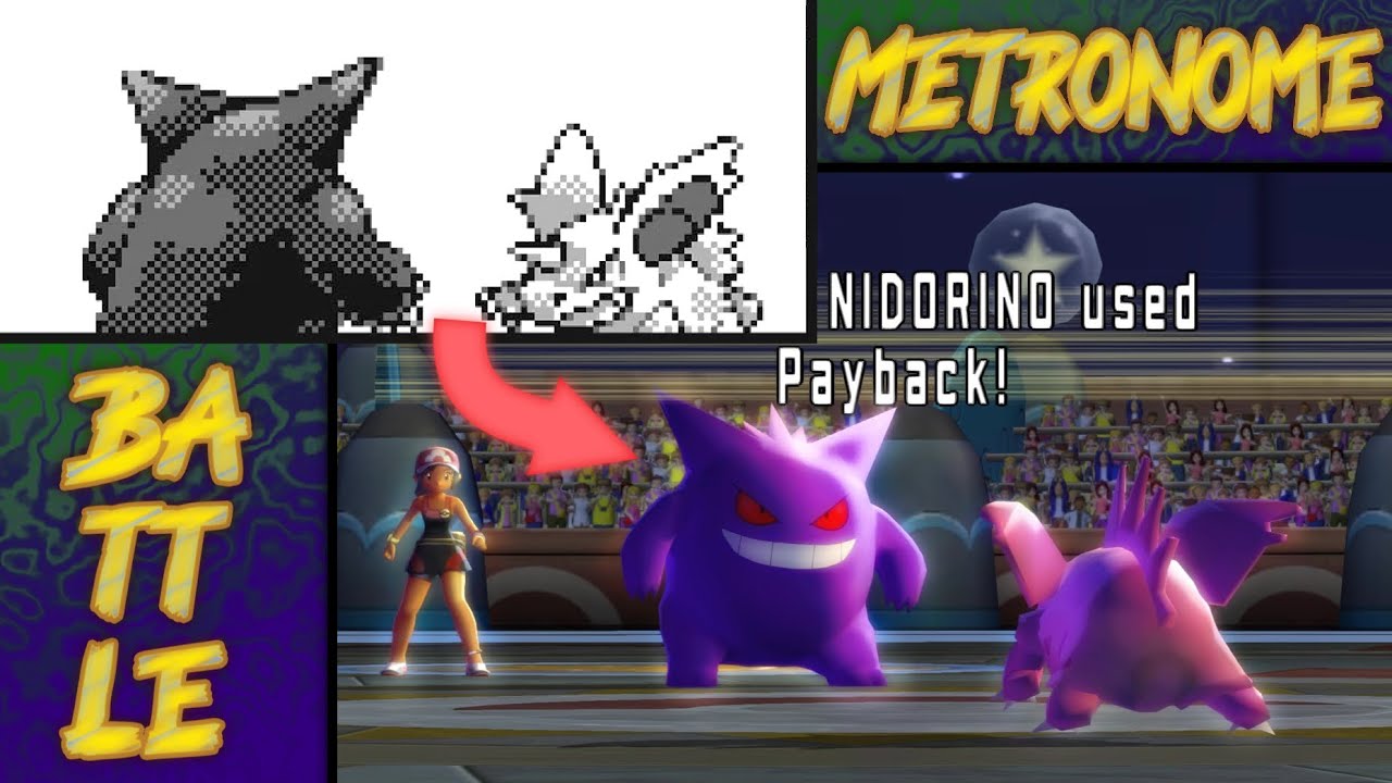 Pokemon Metronome Battle Gengar vs Nidorino YouTube