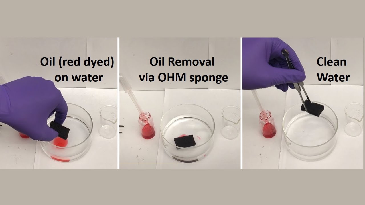 Smart sponge could clean up oil spills OHM sponge YouTube