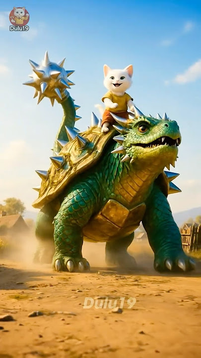 White Cat Rescues the Dragon Turtle | Cinematic Medieval Fantasy Short Film #dulu19 #aistory