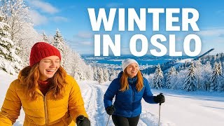 Lovely winter Oslo Frognerseteren and Holmenkollen with snow