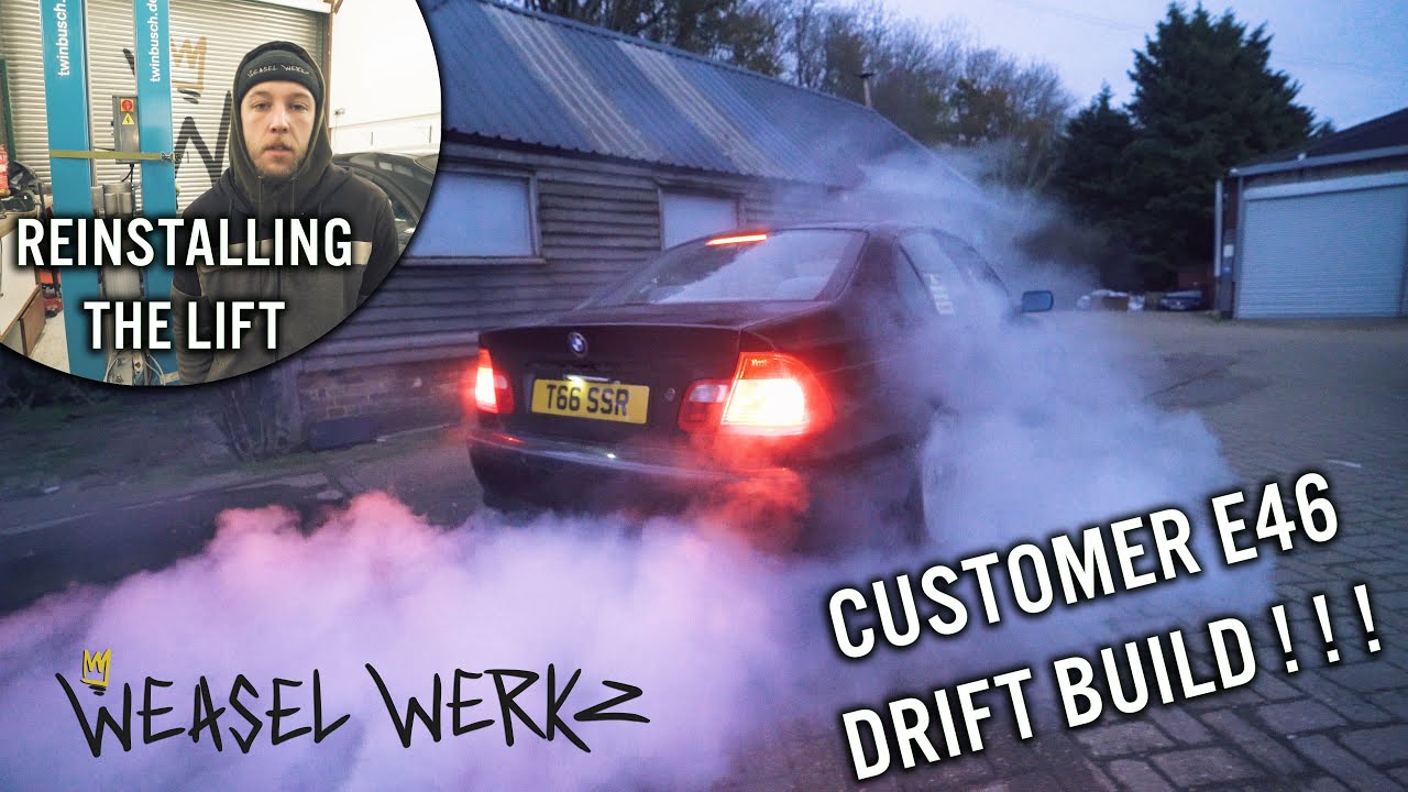 E46 Drift Car Build and Burnout! | Reinstalling The Lift!