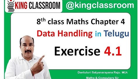8th class maths Data Handling exercise 4.1 in telugu, 8th class maths exercise 4.1 in telugu