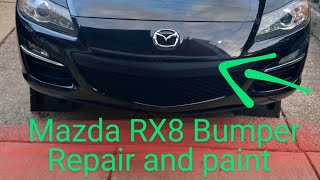 Mazda RX8 front bumper repair and paint. 2004 Mazda Rx8 Front Bumper