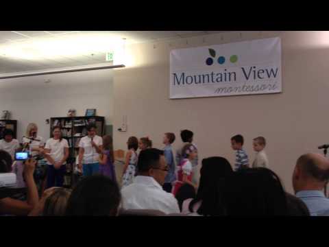 Sam kindergarten graduation-Mountain View Montessori School, June 6, 2014