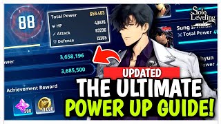 THE ULTIMATE UPDATED POWER UP GUIDE! EVERYTHING TO GAIN CP/TP FASTER - Solo Leveling: Arise