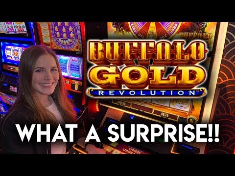 Huge Suprise Win! Buffalo Gold Revolution Slot Machine!!
