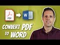 How to convert a PDF to a Word document, and edit it