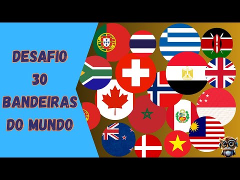 🎌 DE QUE PAÍS É A BANDEIRA?, 🚩 50 desafios de multipla escolha