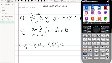 HP Prime Onenote Using Equations of Lines