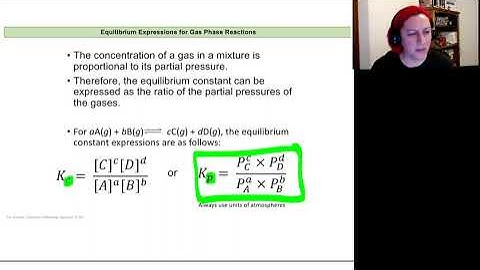 Chem 162 Lecture 13.F Gas Phase Reaction Equilibrium Constants